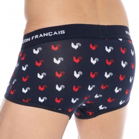 Garçon Français Gallic Rooster Boxer - Navy