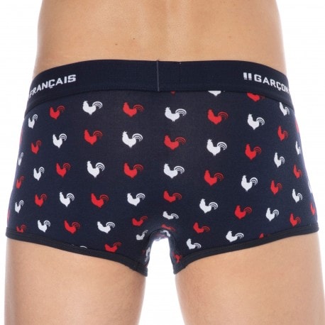 Garçon Français Gallic Rooster Boxer - Navy