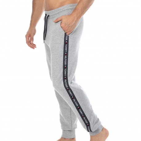 Pantalon de jogging large pour homme en coton avec élastique - Décontracté  - Moderne - Pantalon de jogging hippie - Noir - Coupe ajustée - Pantalon de  survêtement pour homme - Confortable - Large : : Mode
