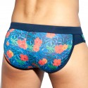 ES Collection Slip de Bain Barcelona Fleurs Bleu Marine