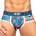 ES Collection Double Side Flowers Briefs - Navy