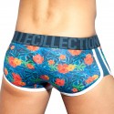 ES Collection Shorty Double Side Flowers Bleu Marine
