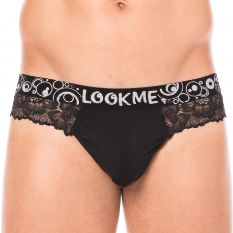 Lookme Lace Thong - Black