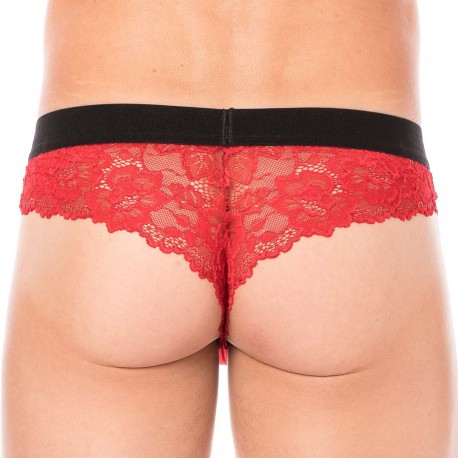 Lookme Lace Thong - Red