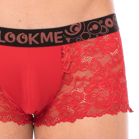 Lookme Boxer Dentelle Rouge