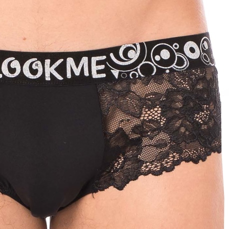 Lookme Lace Mini Trunks - Black