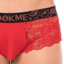 Lookme Lace Mini Trunks - Red