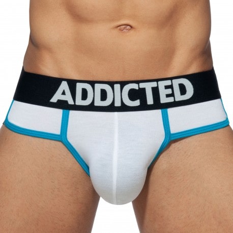 Addicted 3-Pack Second Skin Briefs - White - Navy - Royal