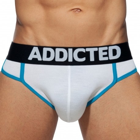 Addicted Lot de 3 Jock Straps Second Skin Blanc - Marine - Bleu Roi