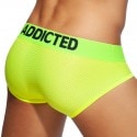 Addicted Cockring Neon Mesh Briefs - Neon Yellow