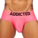 Addicted Cockring Neon Mesh Briefs - Neon Pink