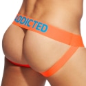 Addicted Cockring Neon Mesh Jock - Neon Orange