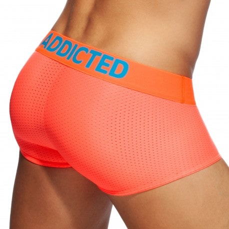 Addicted Boxer Court Cockring Mesh Neon Orange Fluo