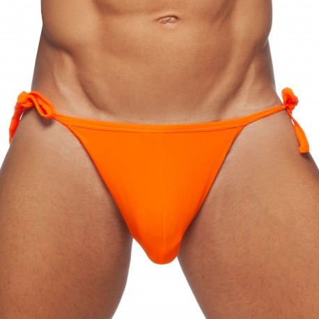 Addicted Cockring Swim Bikini Briefs - Neon Orange