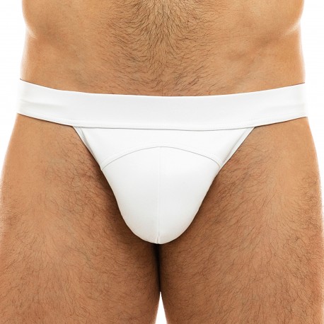 Modus Vivendi Leather Tanga Briefs - White