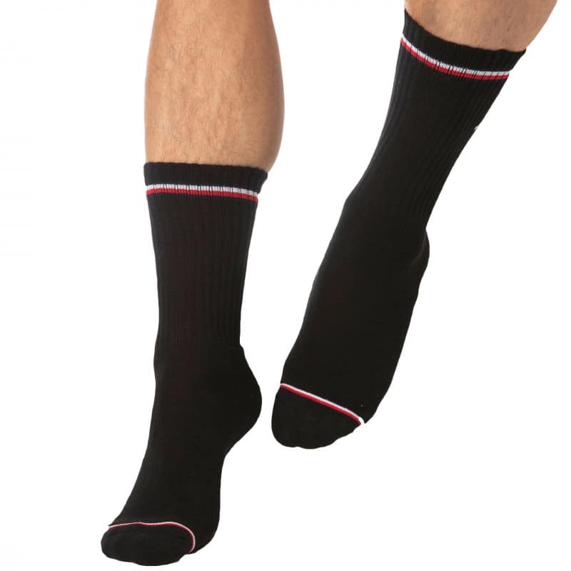 TOMMY HILFIGER CALCETINES Tommy Hilfiger TH DUO STRIPS - Calcetines x2  hombre black - Private Sport Shop