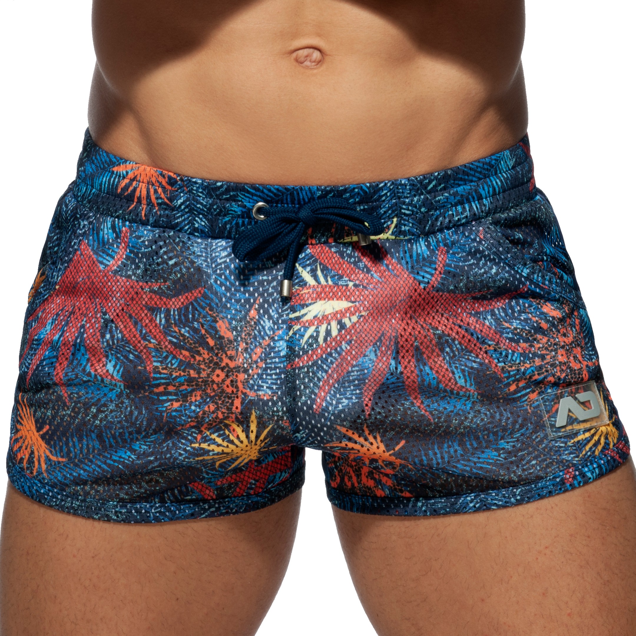 Addicted Mesh Tropical Shorts - Navy Blue | INDERWEAR