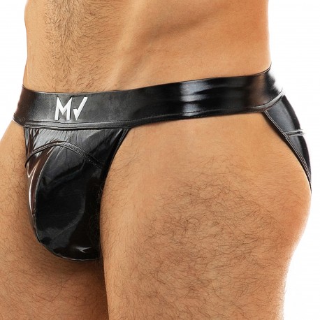 Modus Vivendi Viral Vinyl Tanga Briefs  - Black 