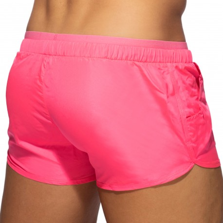 Addicted Double Waistband Swim Short - Pink