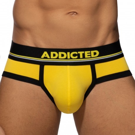 Addicted AD917 Neon Cockring Swimderwear Brief Yellow P
