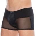 Lookme Striped Microfiber Trunks - Black