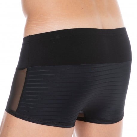 Lookme Boxer Microfibre Rayé Noir