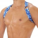 TOF Paris Party Boy Elastic Harness - Blue Camouflage