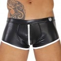 TOF Paris Fetish Full-Zip Trunks - Black - White