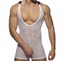 Addicted Wrestling Mesh Singlet - White