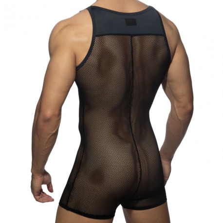 Addicted Wrestling Mesh Singlet - Black