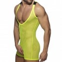 Addicted Wrestling Mesh Singlet - Neon Yellow