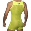 Addicted Wrestling Mesh Singlet - Neon Yellow