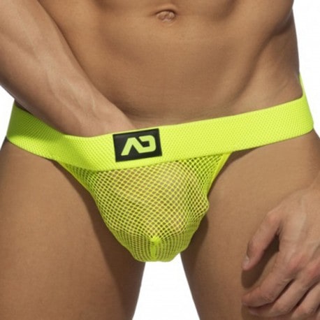 Addicted Click Mesh Jockstrap - Neon Yellow