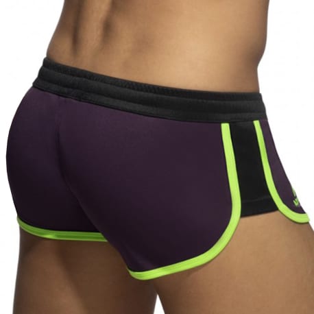 Addicted Mix Microfiber Shorts - Purple