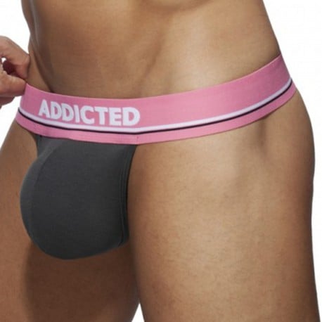 Addicted Ass Freedom Thong - Charcoal