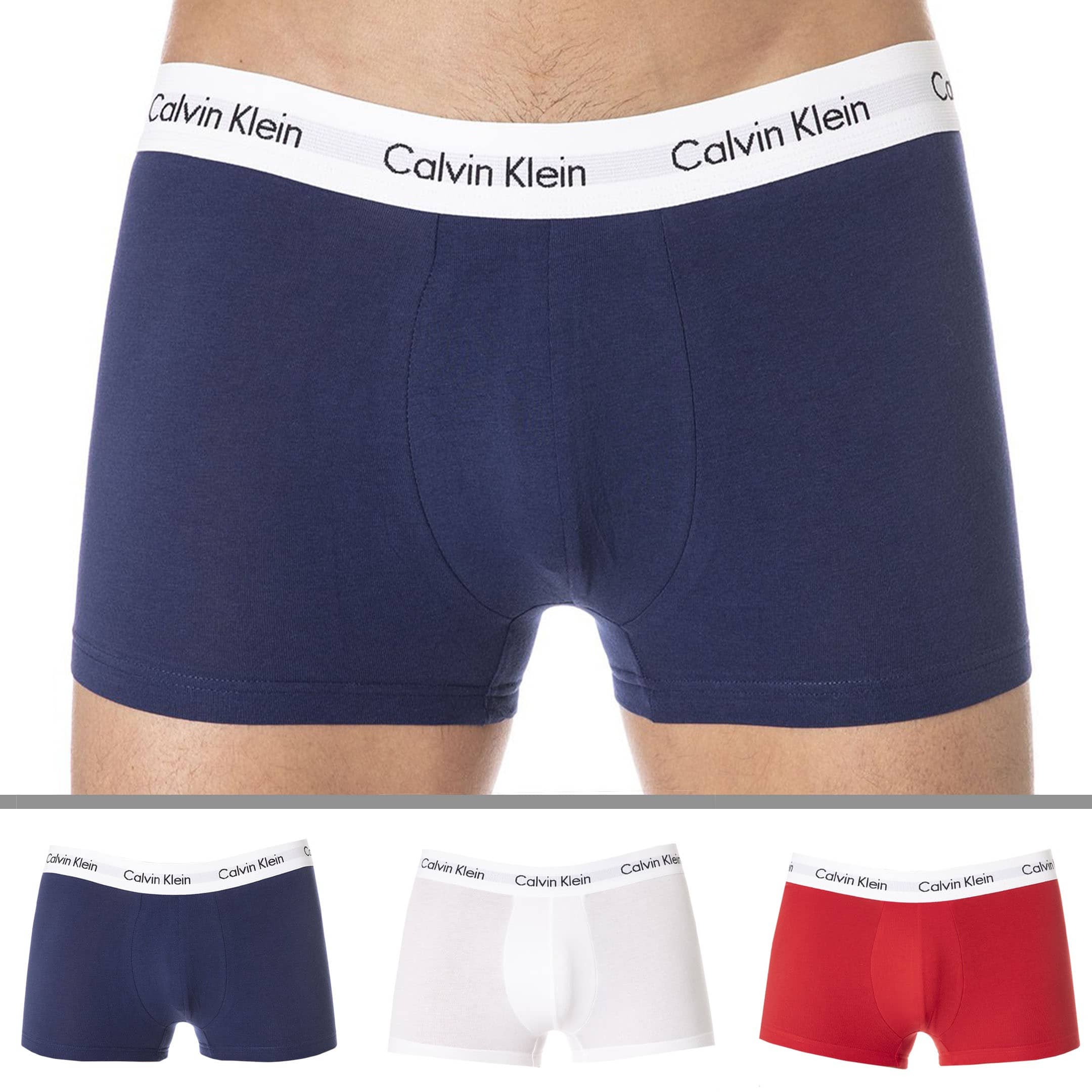 Calvin Klein Boxer Briefs Navy/White 2 Pk S, L, XL