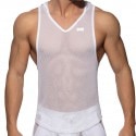 Addicted Mesh Sleeveless Hoody - White