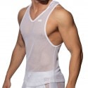 Addicted Mesh Sleeveless Hoody - White