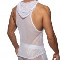 Addicted Mesh Sleeveless Hoody - White