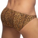 Addicted Leopard Mini Swim Bikini Briefs - Brown