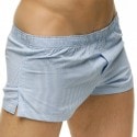 Marcuse Pinstripe Boxer Shorts - Blue