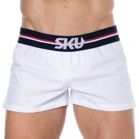 SKU First Patriot Boxer Shorts - White