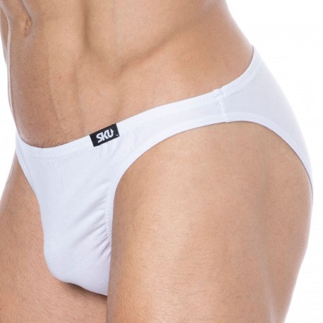 SKU 3-Pack Cotton Mini Briefs - White