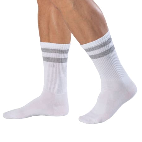 Calvin Klein Lot de 2 Paires de Chaussettes Sport Maurice Blanches