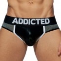 Addicted Mini Stripes Jockstrap - Black - Silver