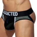 Addicted Mini Stripes Jockstrap - Black - Silver