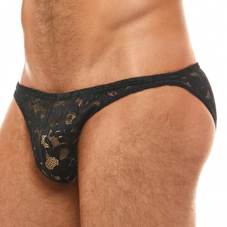 Modus Vivendi Floral Lace Low Cut Briefs - Black