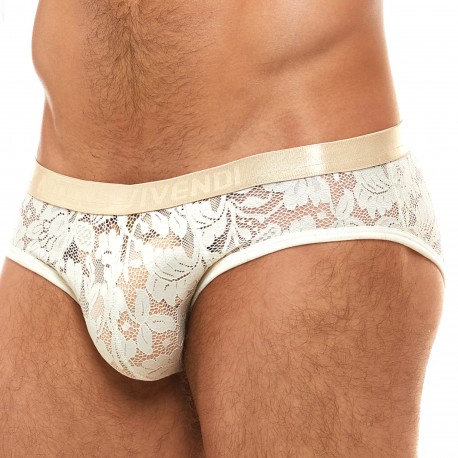 Modus Vivendi Floral Lace Low Cut Briefs - Ivory