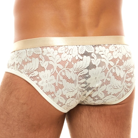 Modus Vivendi Floral Lace Classic Briefs - Ivory