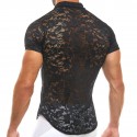 Modus Vivendi Floral Lace Shirt - Black